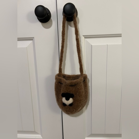 Handmade Wool Sheep Purse Drawstring - Picture 5 of 7